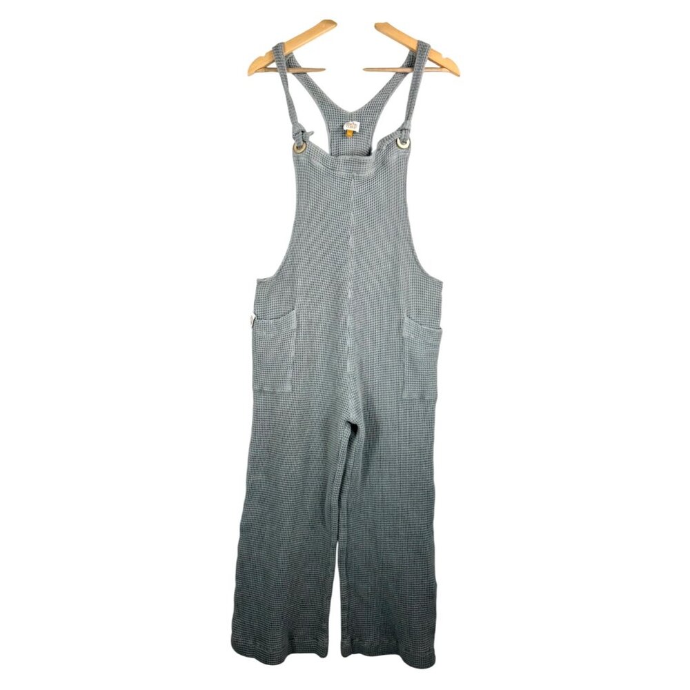 Cache Coeur waffle knit lagen look maternity straight jumpsuit grey sz XL